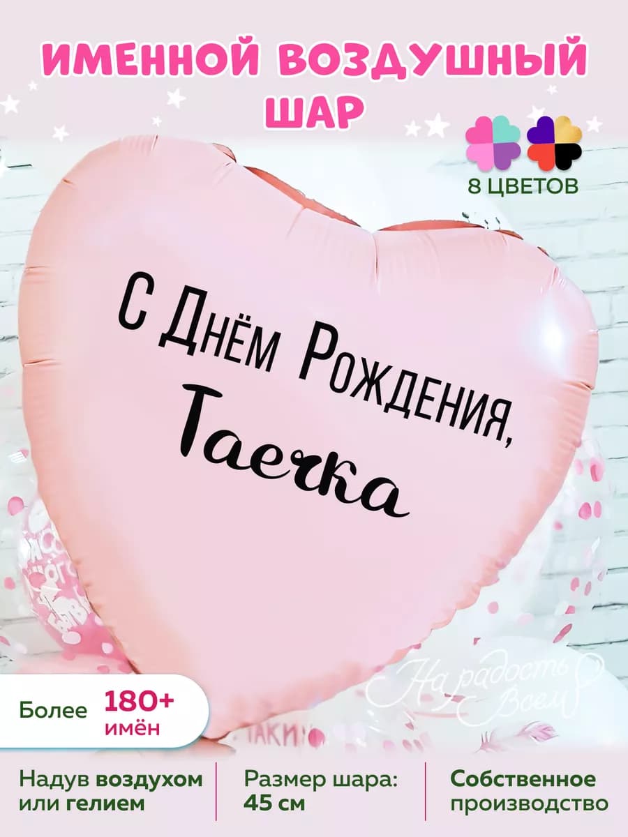 Воздушный шарик именной Таечка Таисия
