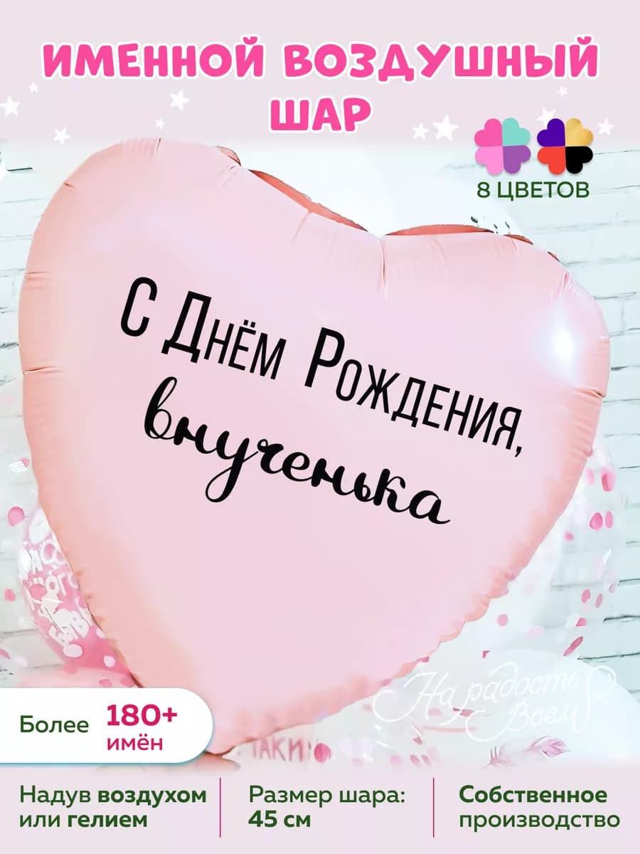 Воздушный шарик С Днём рождения внученька