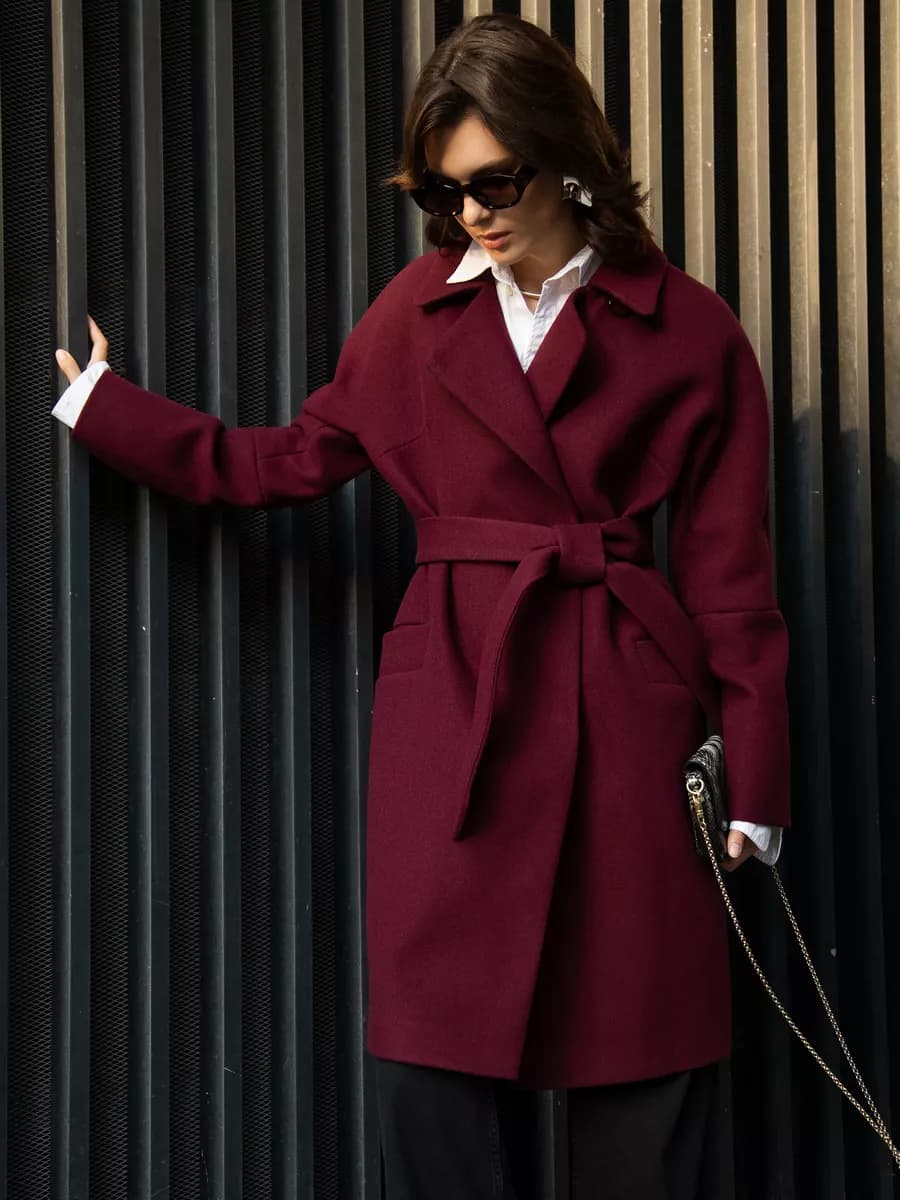 Пальто демисезонное длинное