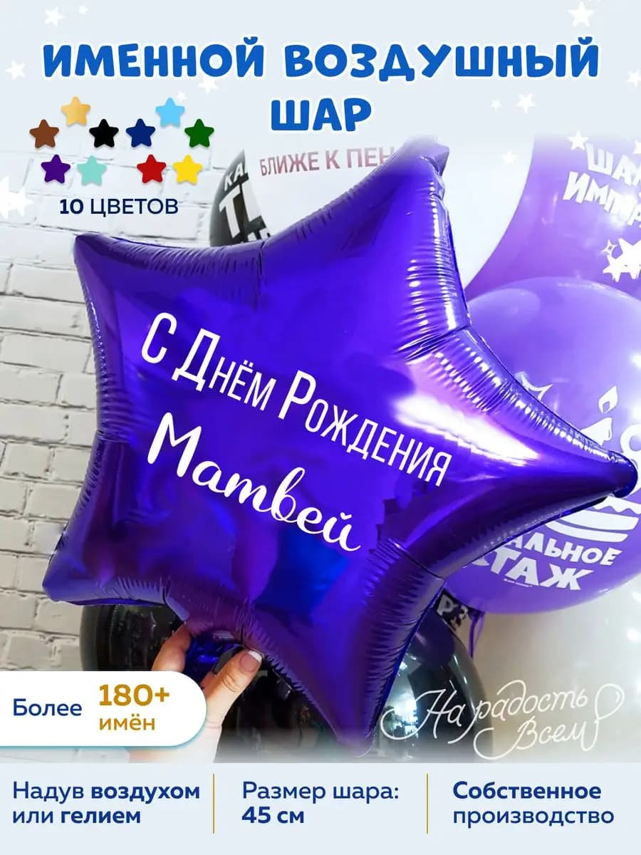 Воздушный шар именной Матвей