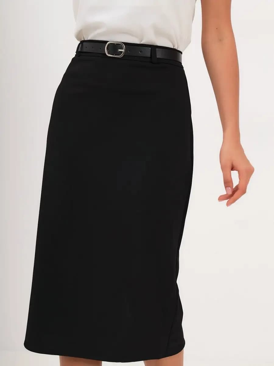 Юбка миди с разрезом