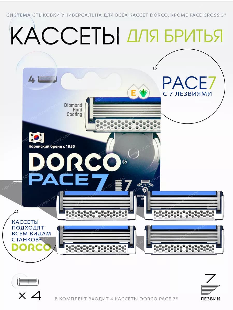 Сменные кассеты PACE 7, 4 штуки
