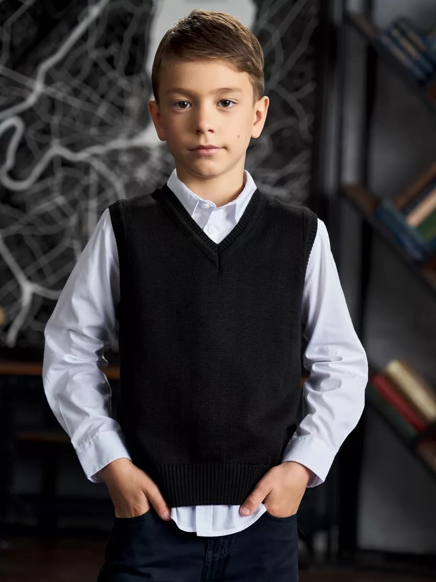 Школьный жилет трикотажный