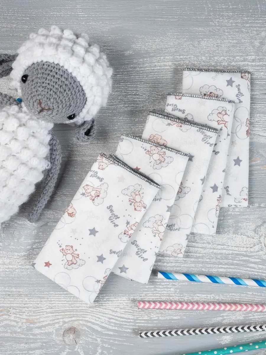 Носовые платки детские для новорожденных 5 шт - фото 1