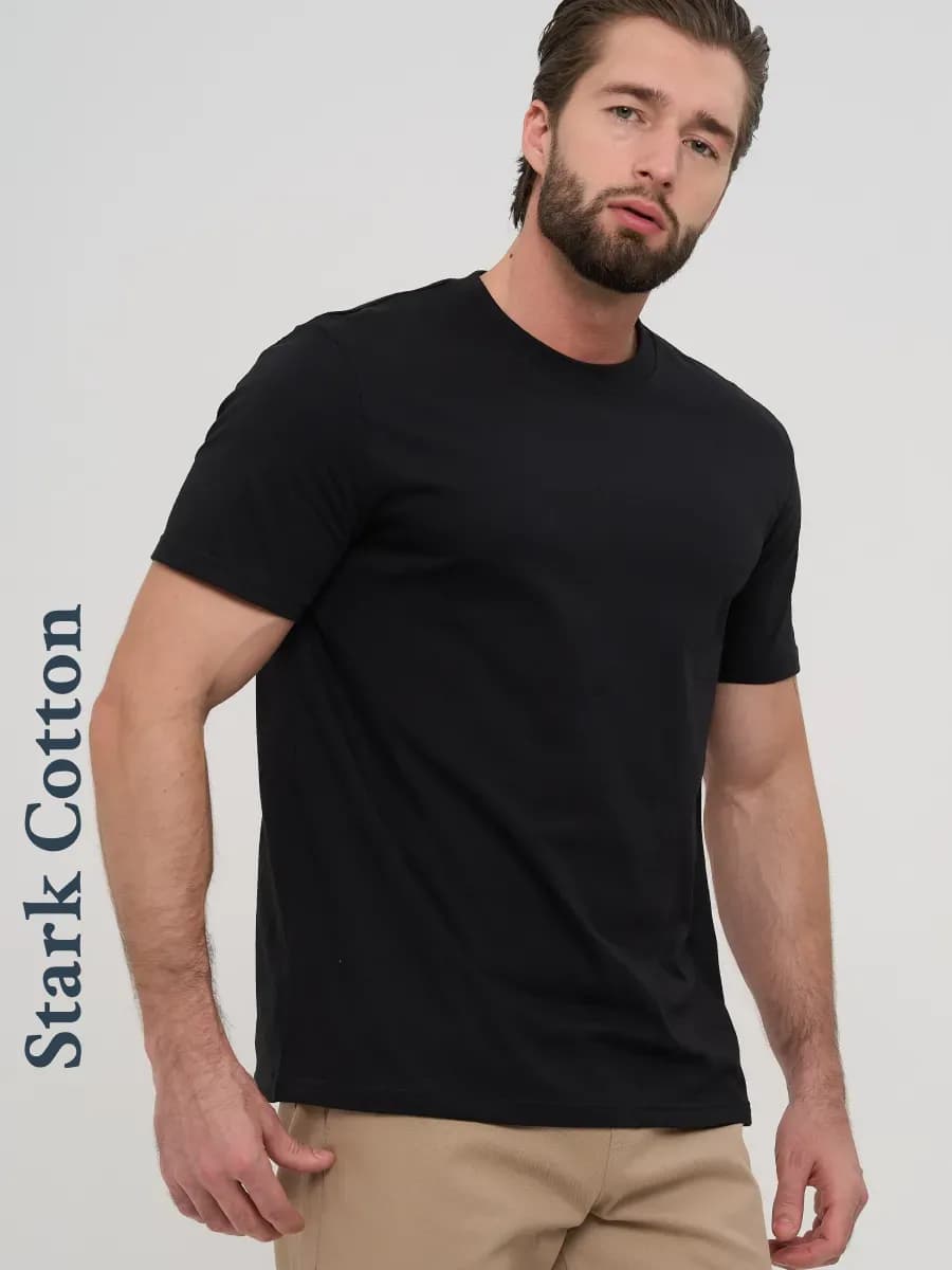 Футболка базовая хлопок однотонная