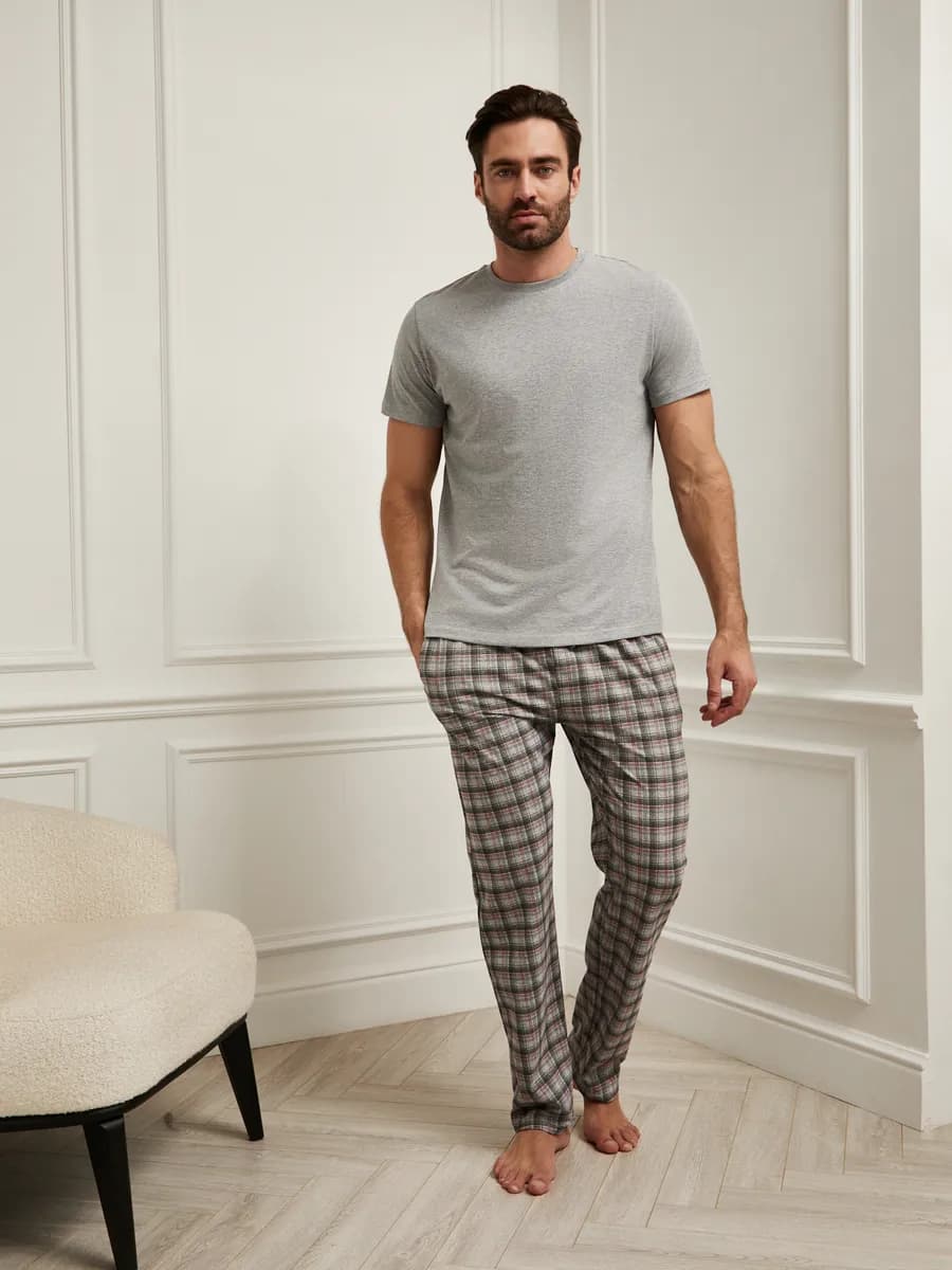 Пижама со штанами хлопок - фото 1