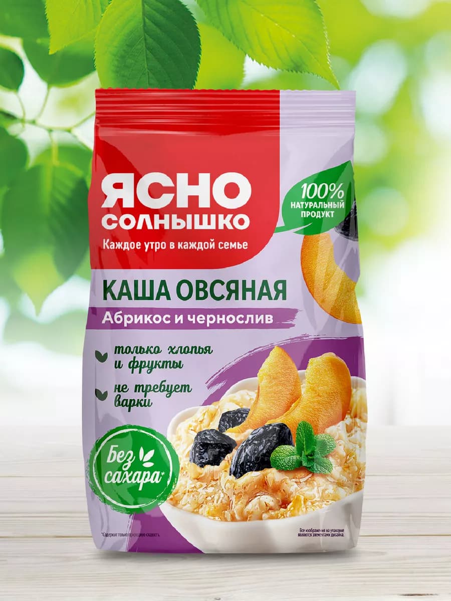 Каша овсяная с абрикосом и черносливом 300г
