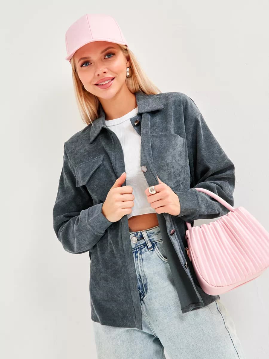 рубашка легкий оверсайз вельветовая