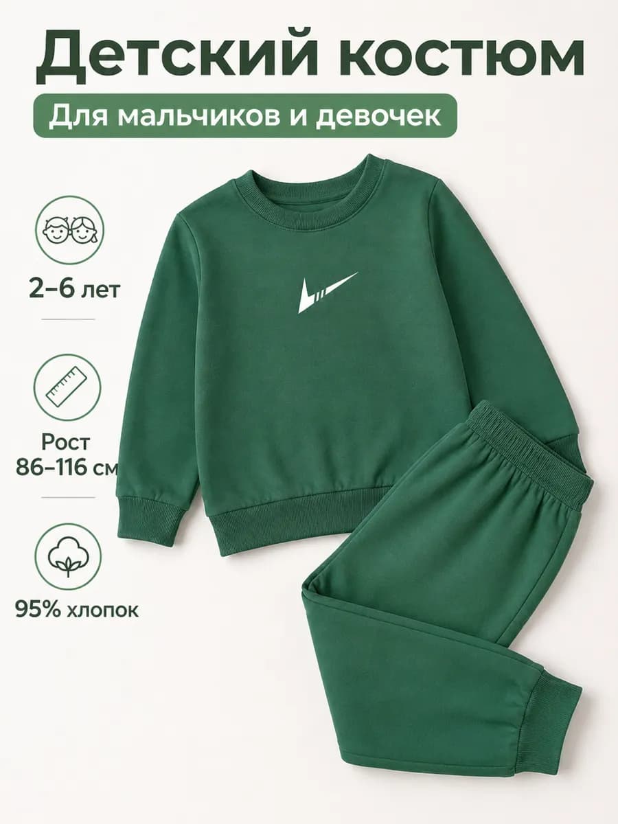 Костюм детский свитшот и брюки 86-116
