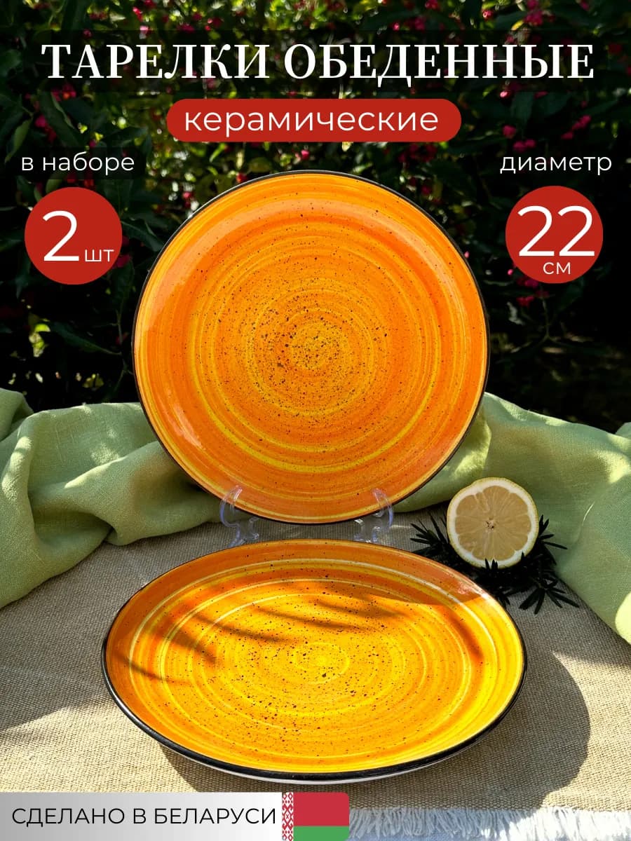Тарелки набор керамические обеденные 2 шт