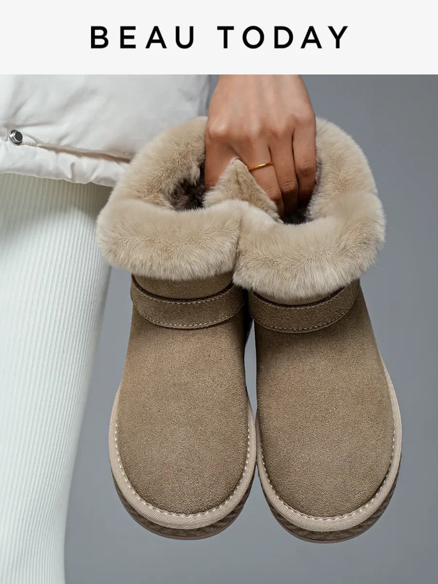 Женские зимние ботинки из натуральной кожи угги