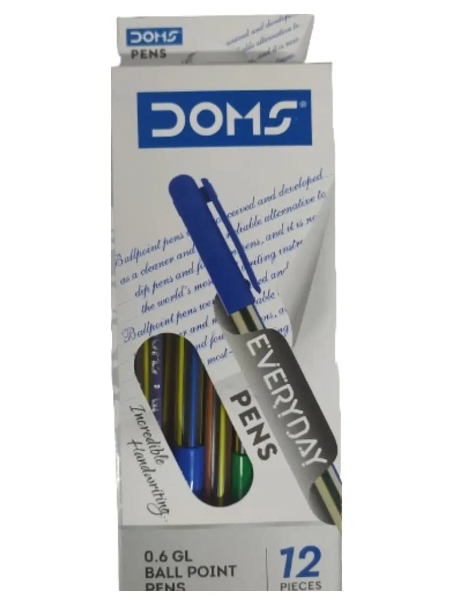 Ручки шариковые синие набор для школы 12 штук