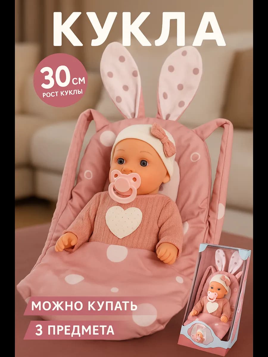 Кукла для девочки с рюкзаком