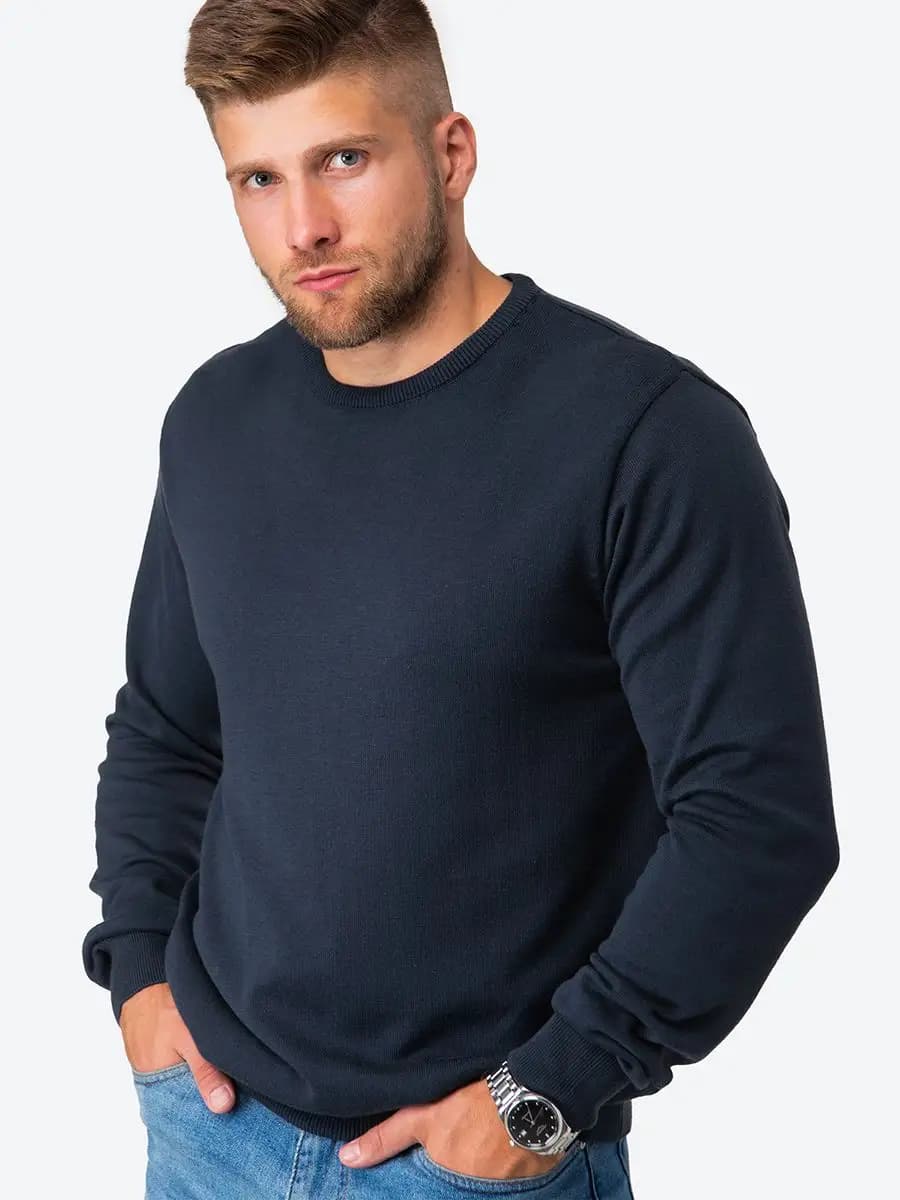 Джемпер вязаный классический хлопок - фото 1