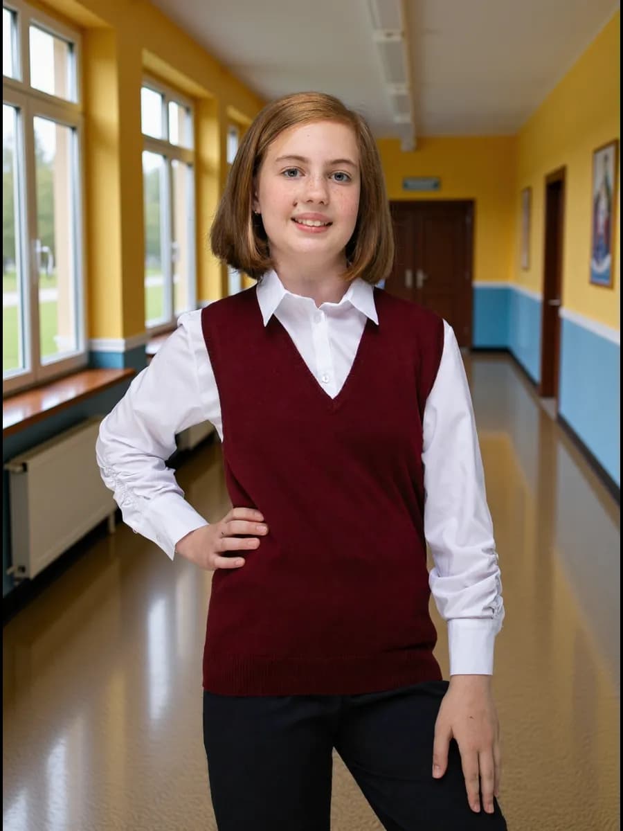 Жилет вязаный школьный