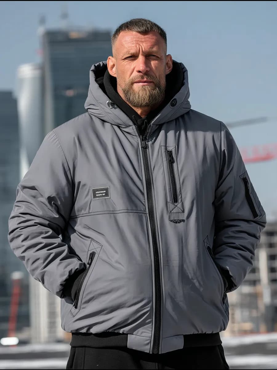 Куртка стильная пилот на осень большой размер теплая