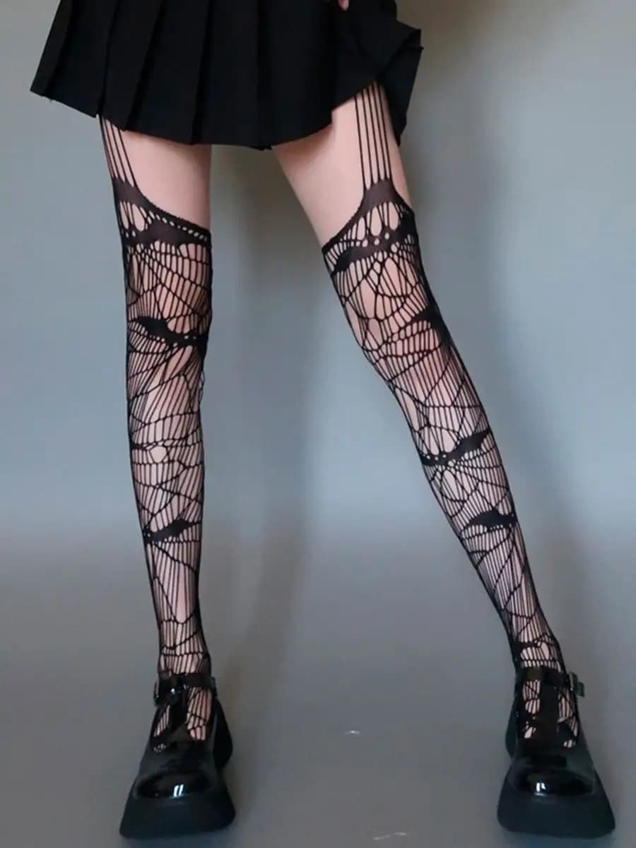 Чулки колготки дырчатые