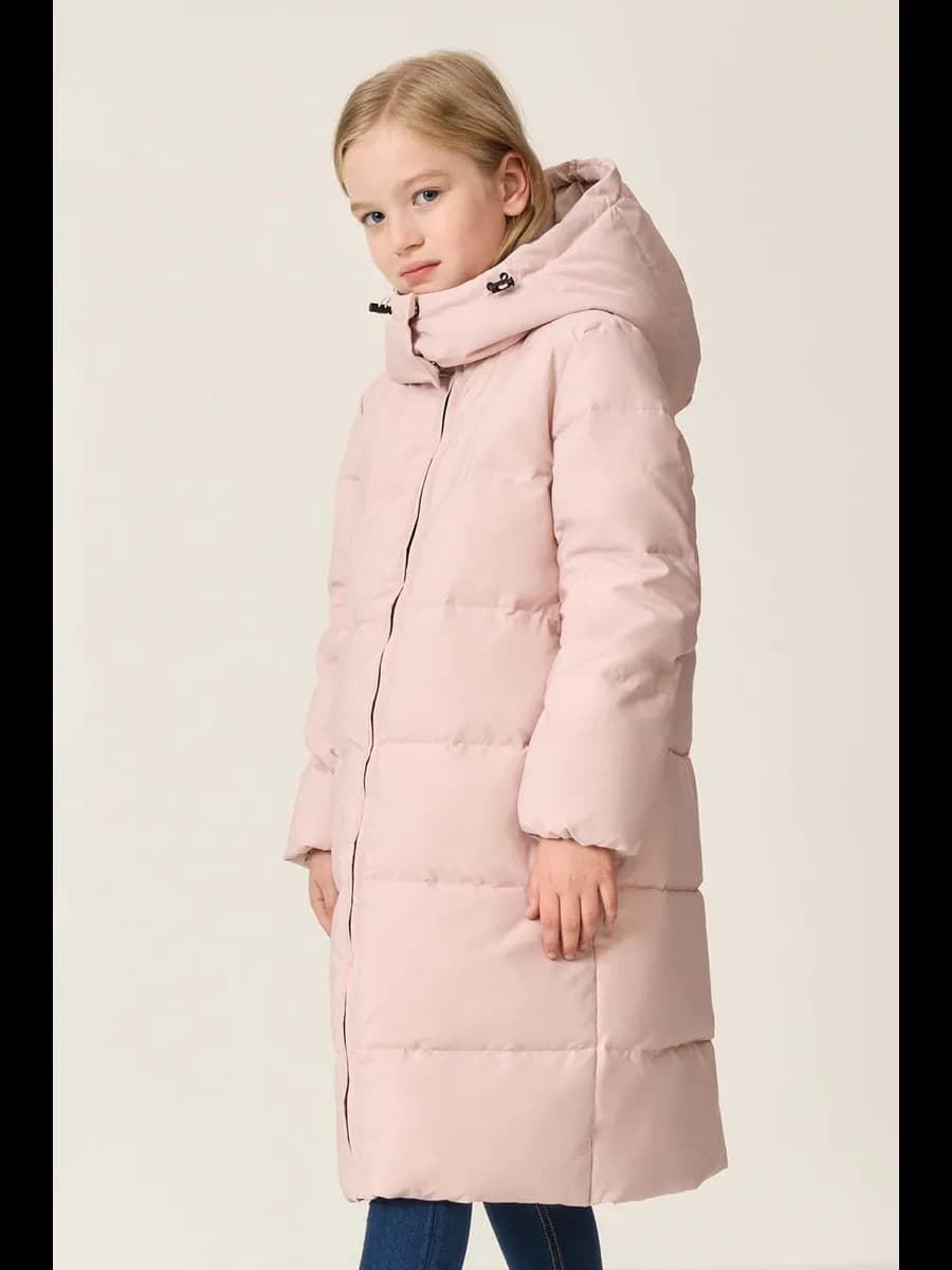 Пуховик длинный с капюшоном