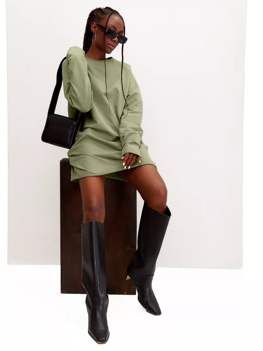 Платье повседневное мини оверсайз