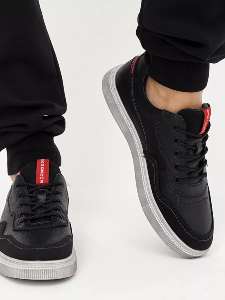 Полуботинки демисезонные спортивные кеды - фото 1