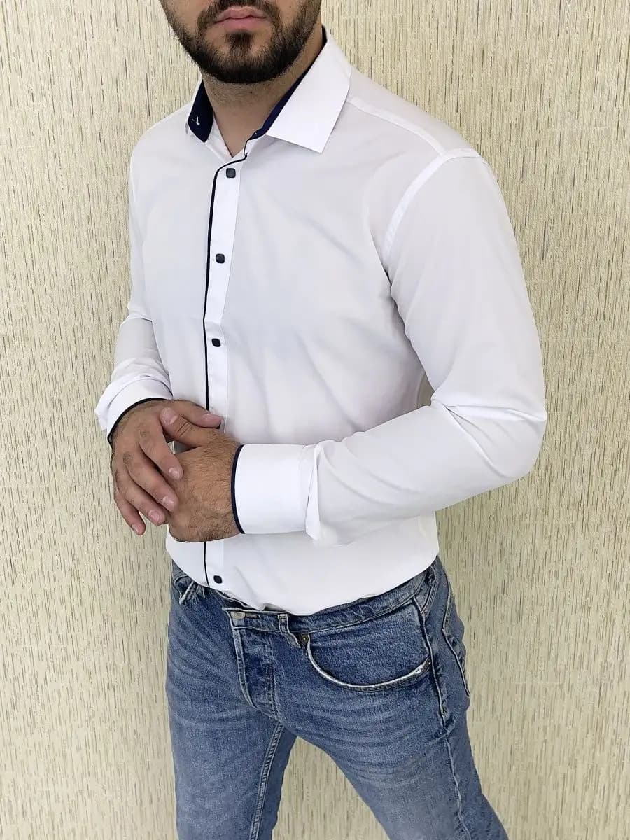 Рубашка мужская приталенная ( Slim Fit ) - фото 1