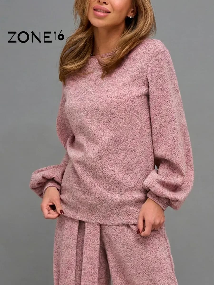 Костюм брючный трикотажный палаццо в офис