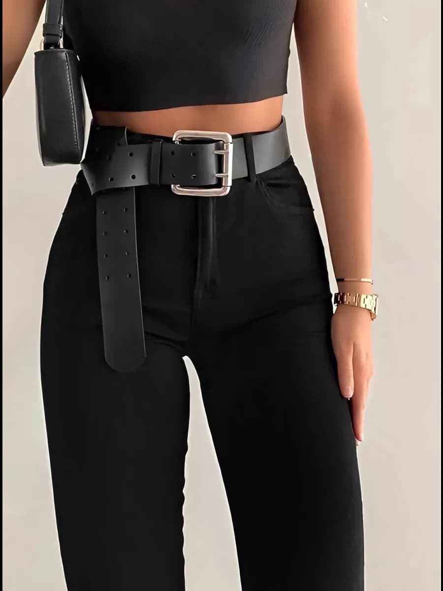 Джинсы с высокой посадкой скинни зауженные стрейч пушап