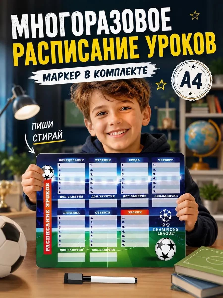 Расписание уроков для мальчиков Футбол Лига