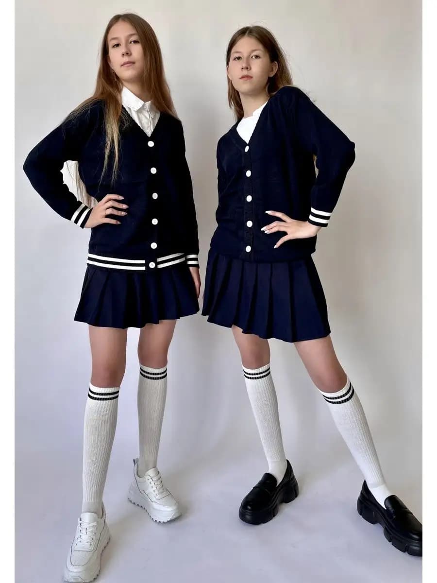 Кардиган школьный оверсайз