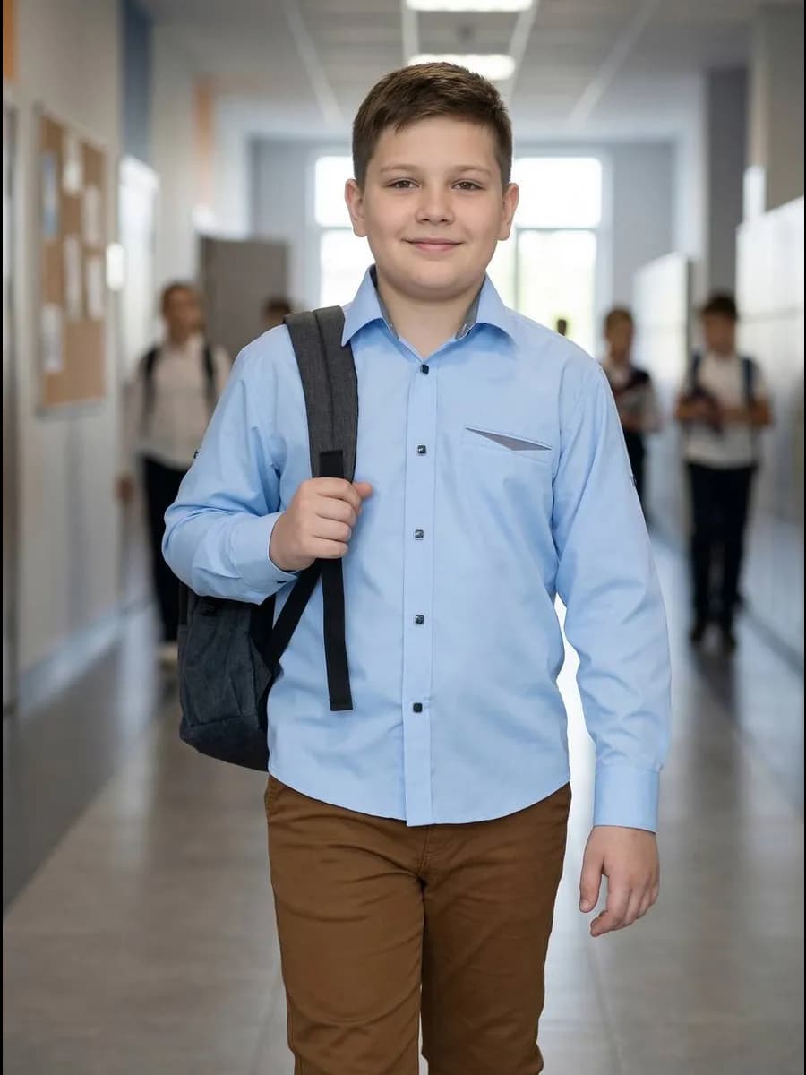 Рубашка для полненьких на кнопках