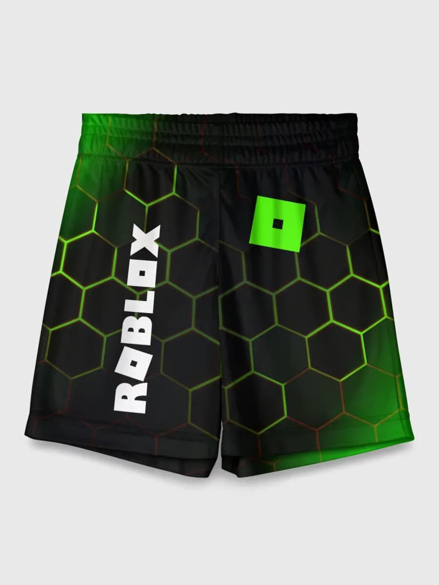 спортивные шорты с принтом roblox роблокс