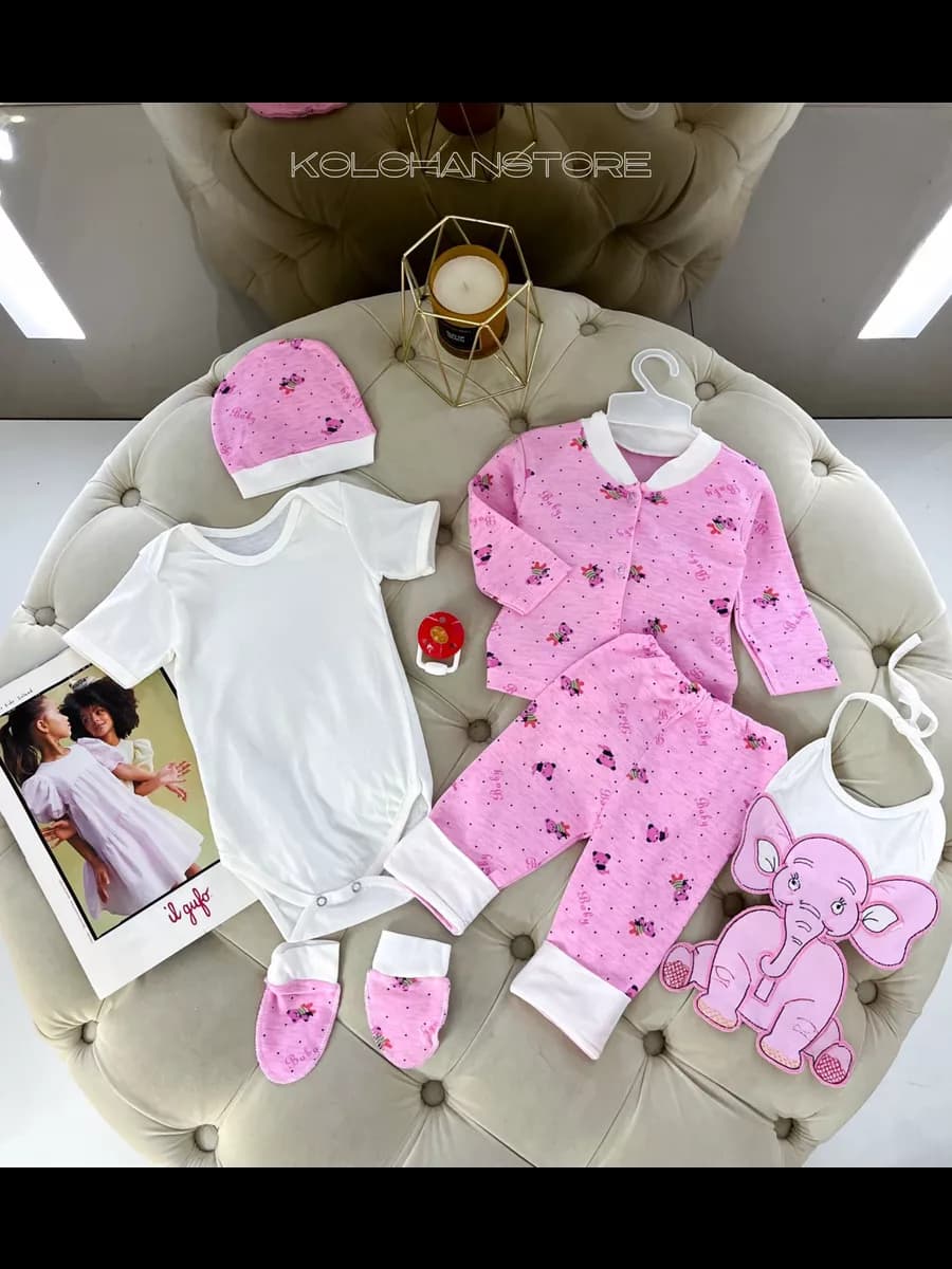 летний комплект одежды для новорожденного - фото 1