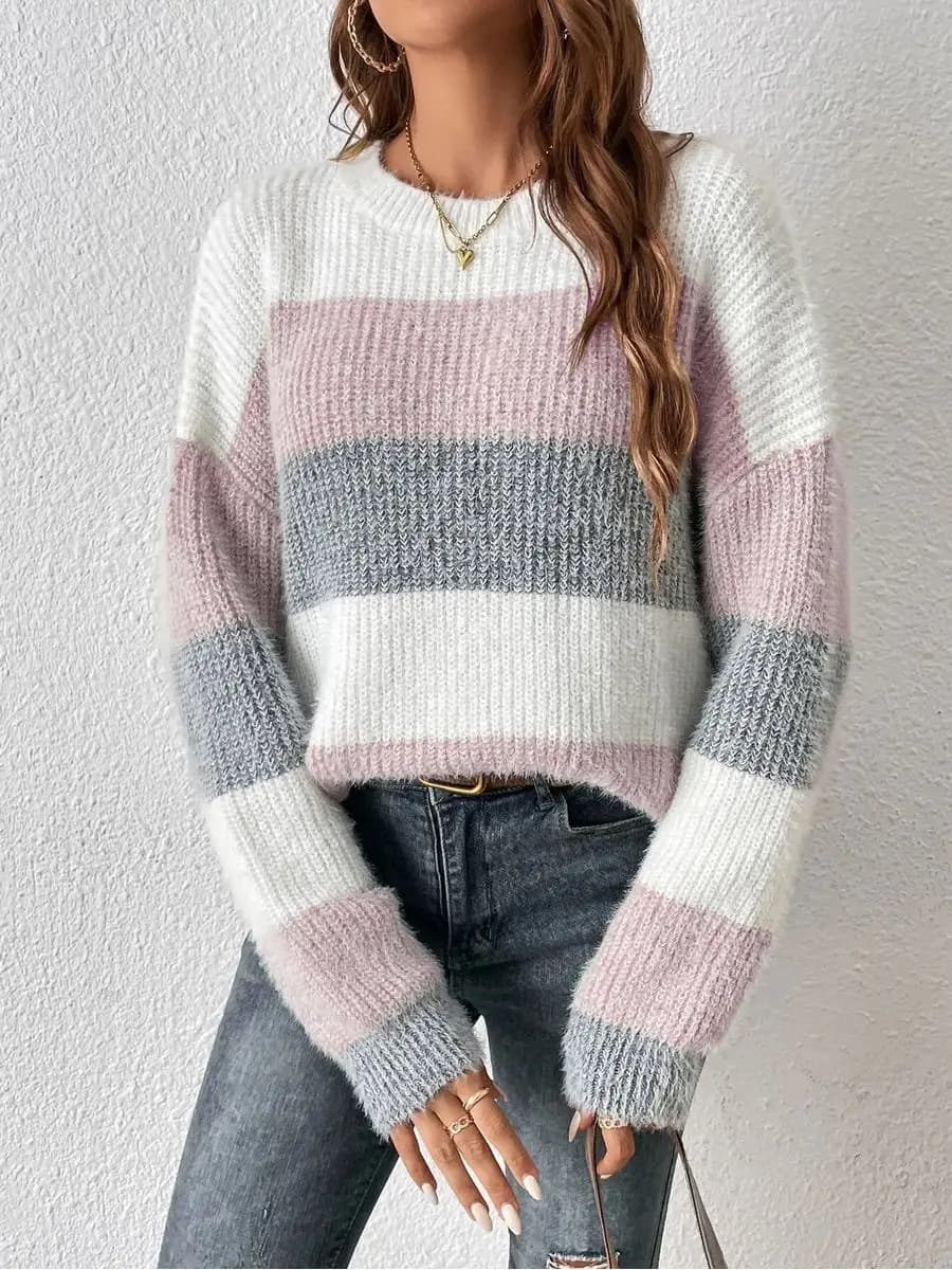 Свитер оверсайз в полоску