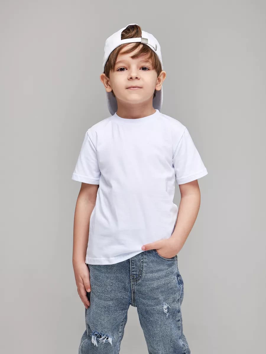 Футболка детская хлопковая школьная базовая