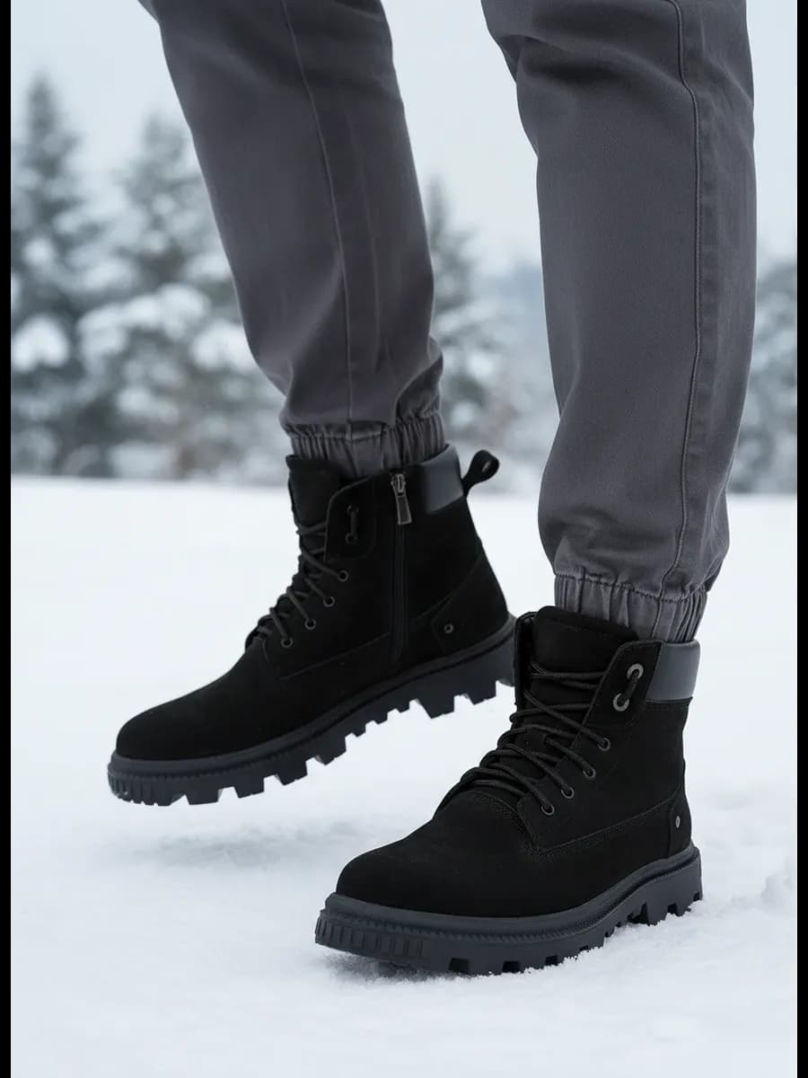 Ботинки зимние натуральная замша с мехом