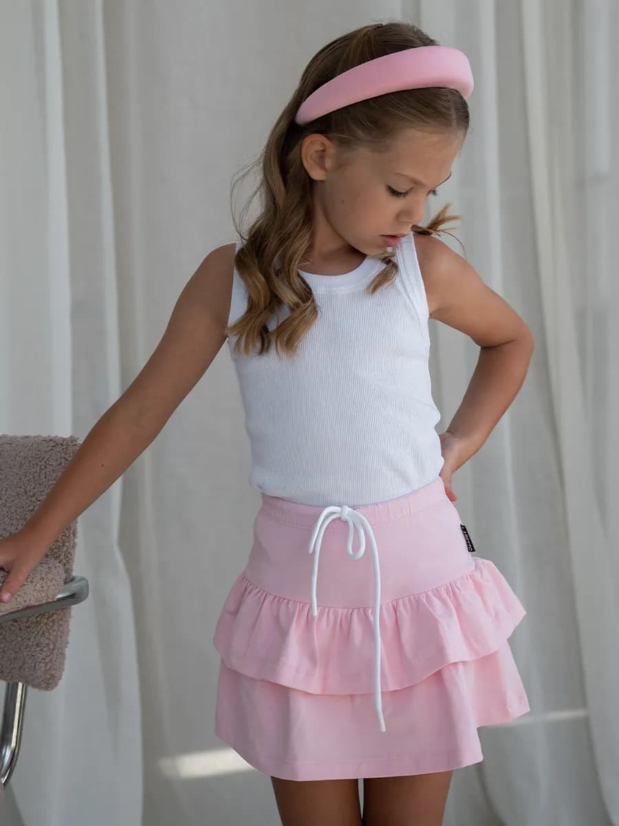 Розовые юбка-шорты спортивная для девочки