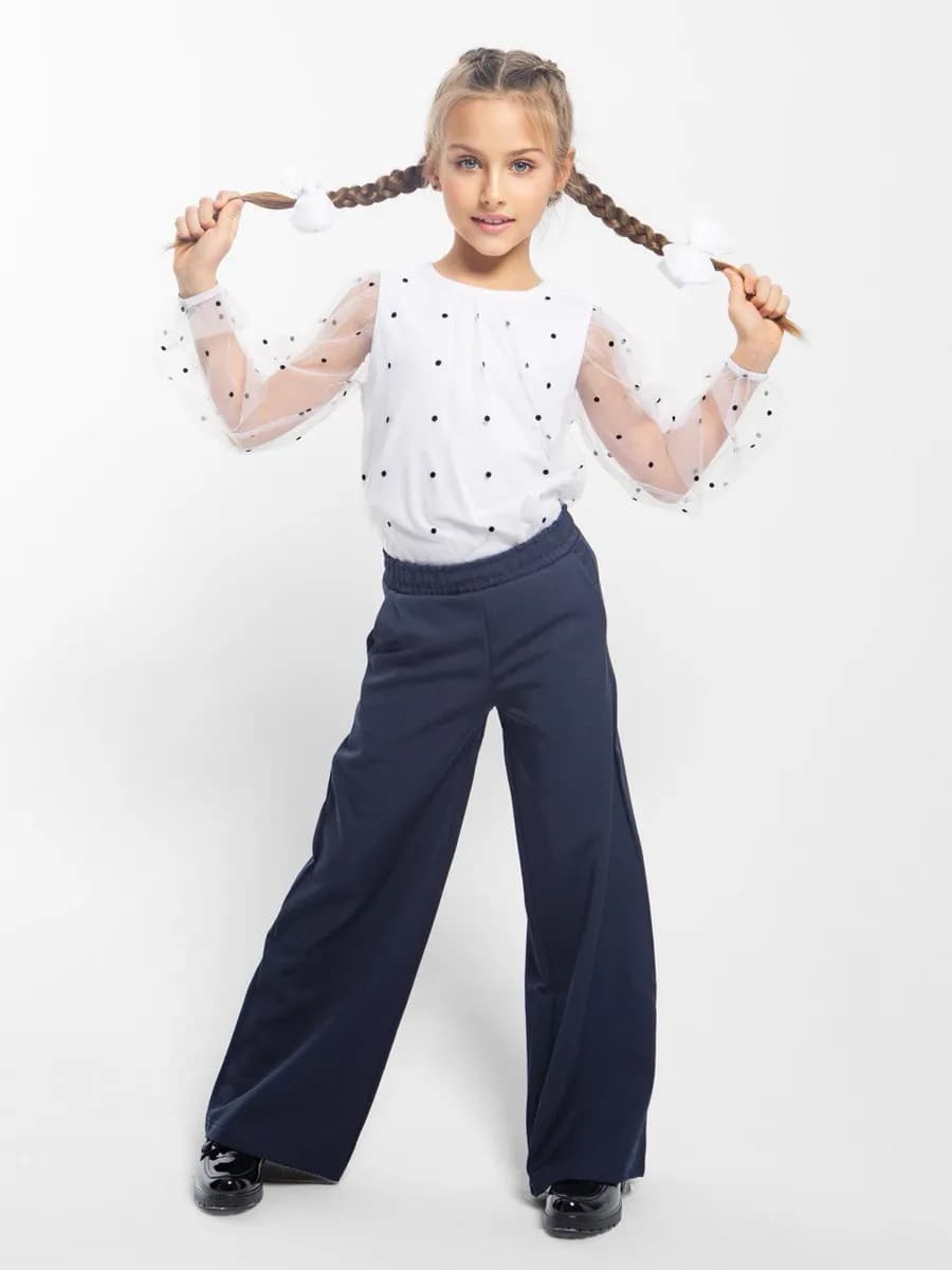 Брюки палаццо школьные