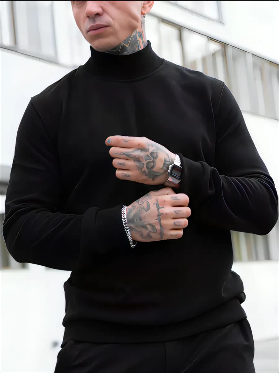 Водолазка с горлом утепленная