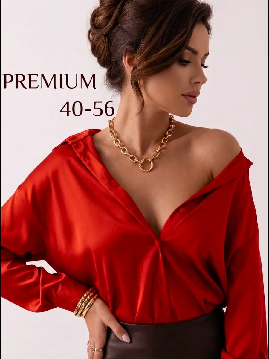 Рубашка оверсайз офисная Блузка школьная