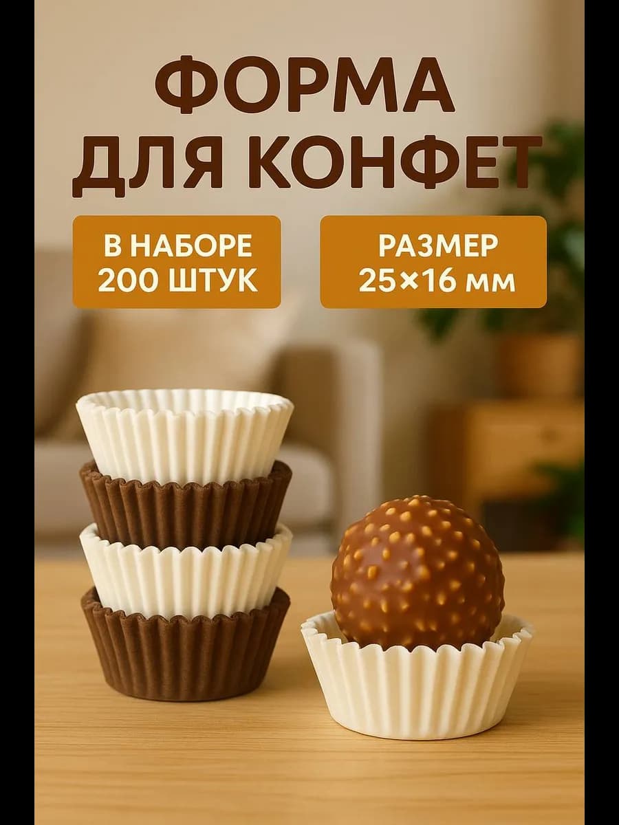 Формочка кулинарная бумажная для конфет