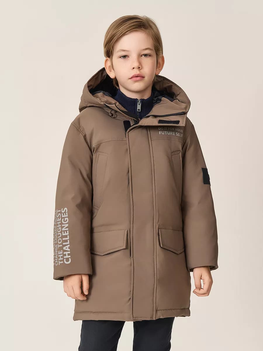 Пуховик-парка с капюшоном
