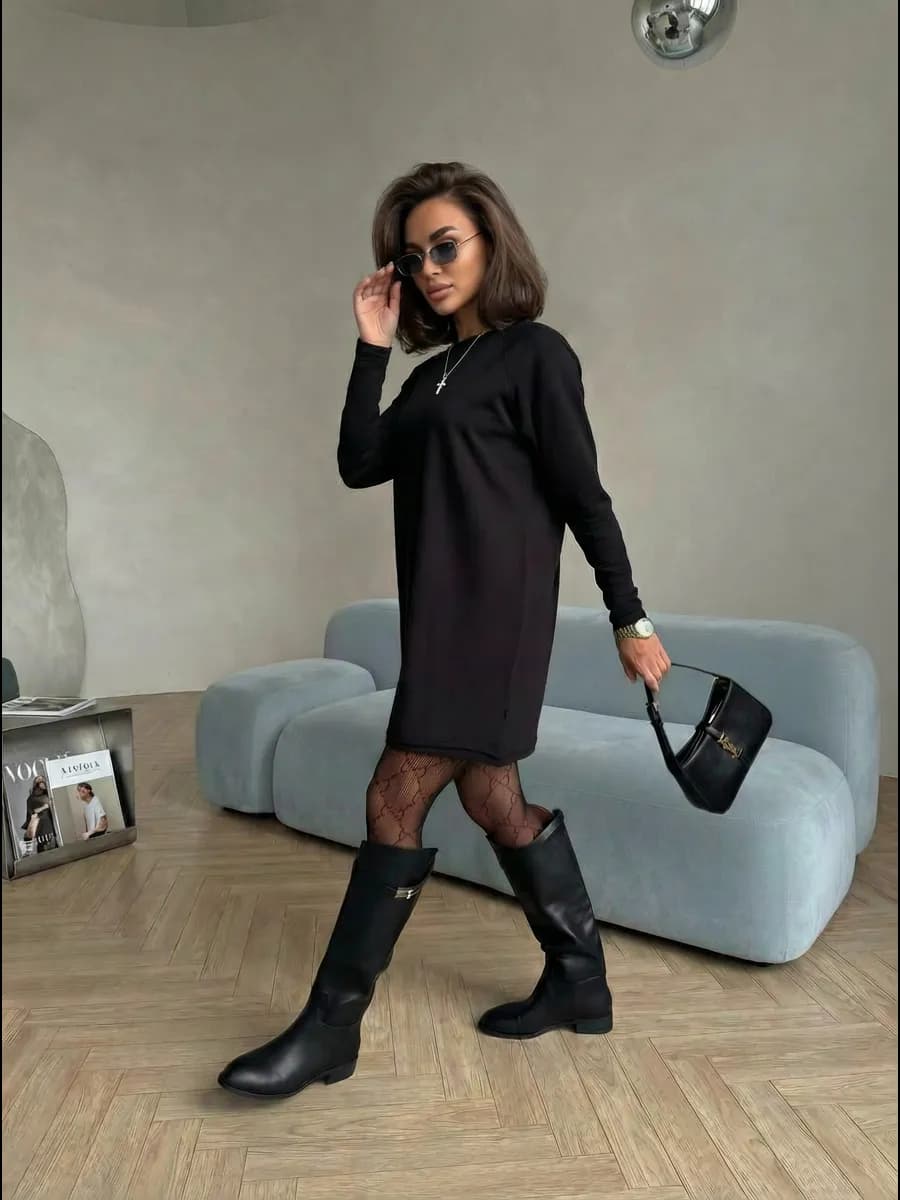 Платье повседневное трикотажное оверсайз