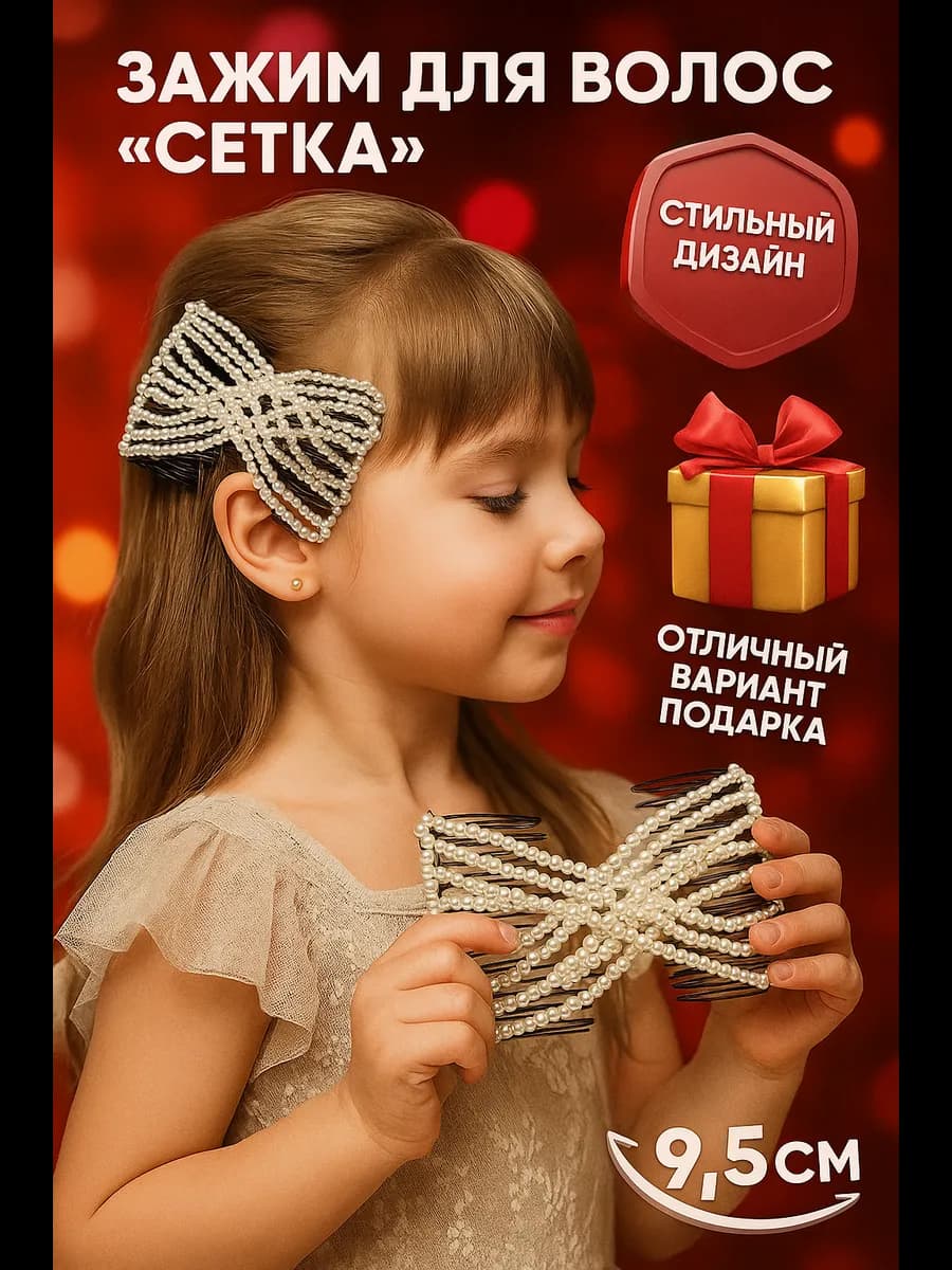 Зажим для волос "Сетка" - фото 1