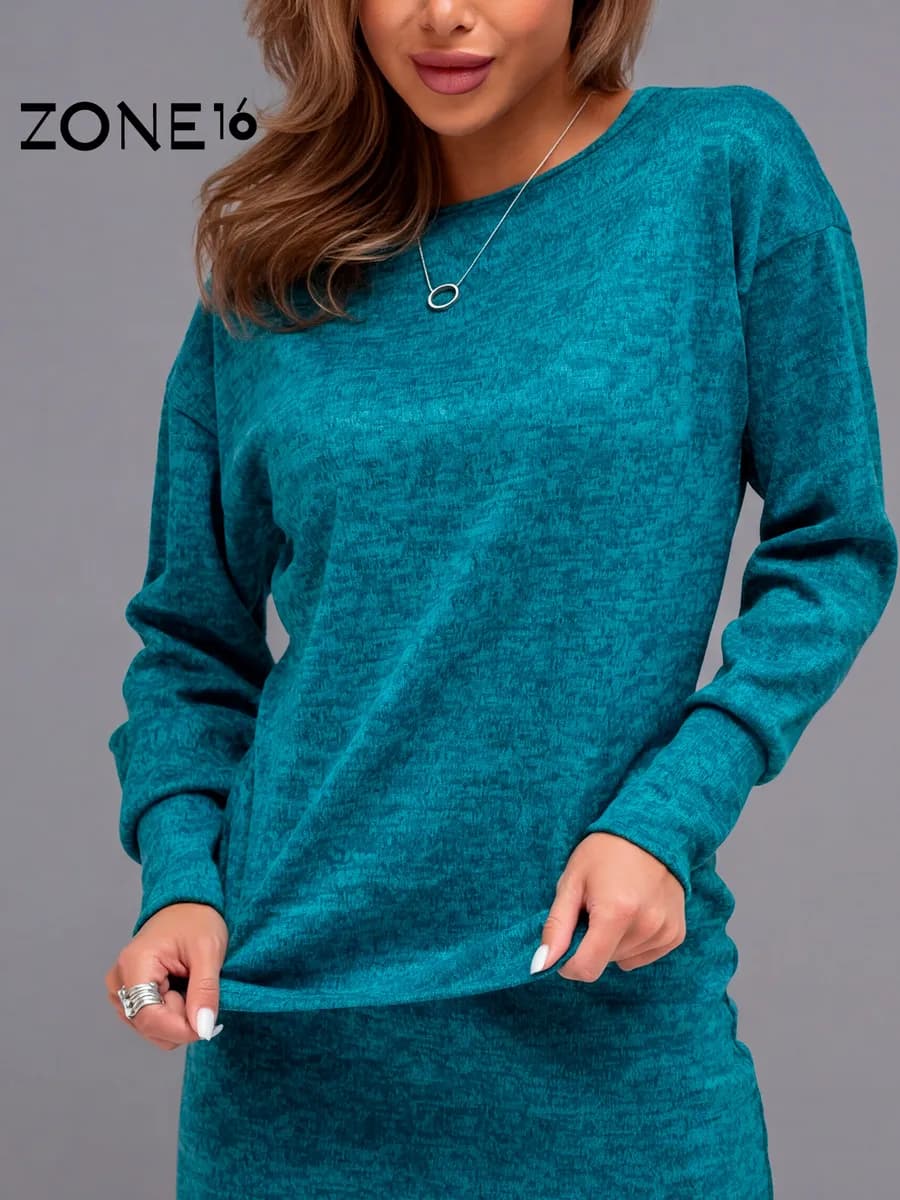 Костюм с юбкой трикотажный в офис