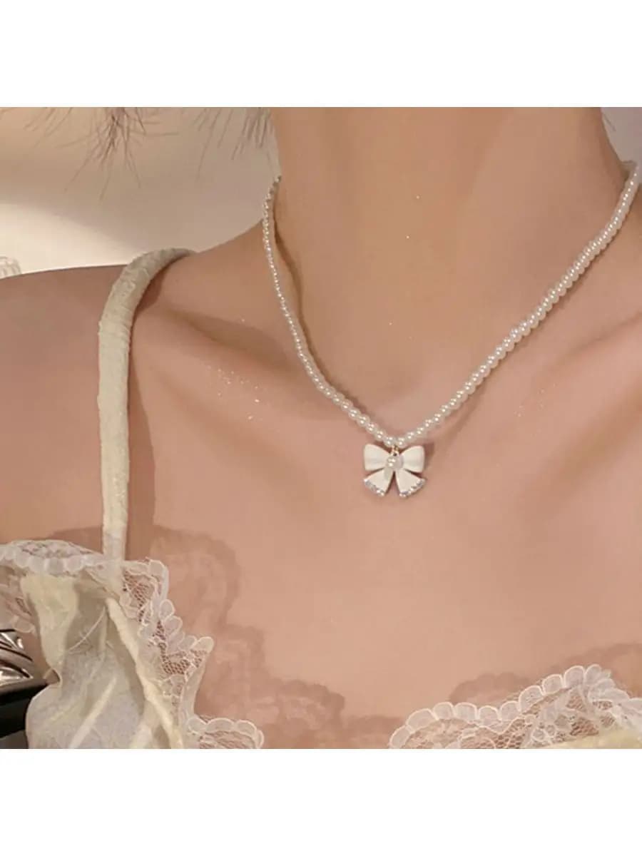 Подвеска на шею женская бижутерная цепочка колье чокер