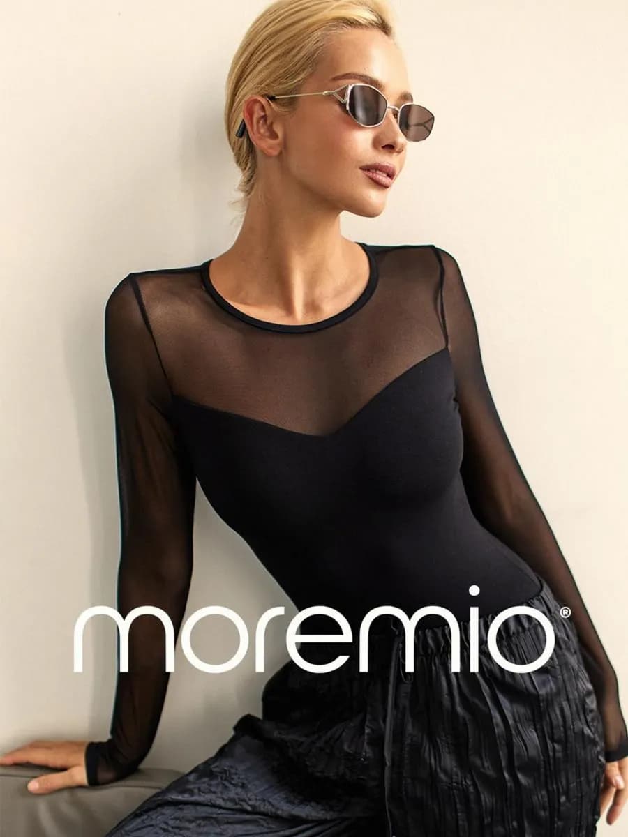 Боди вечернее с длинным рукавом прозрачное в сетку