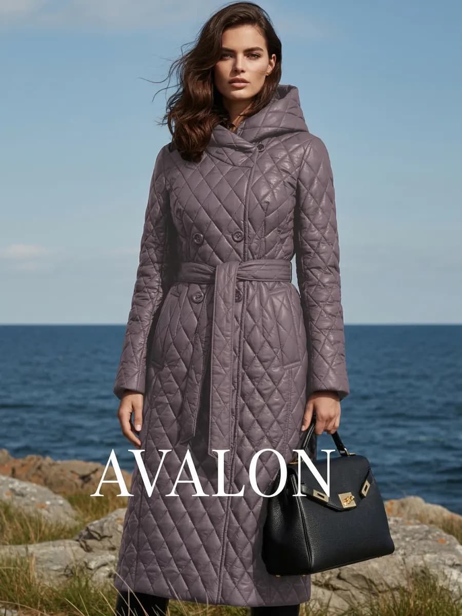 Пальто приталенное стеганое