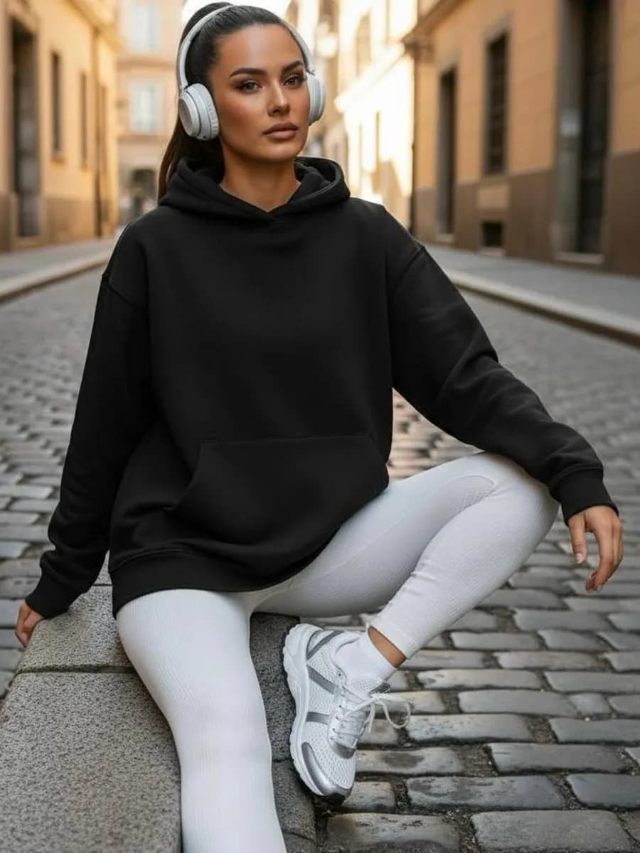 Худи оверсайз с принтом больших размеров