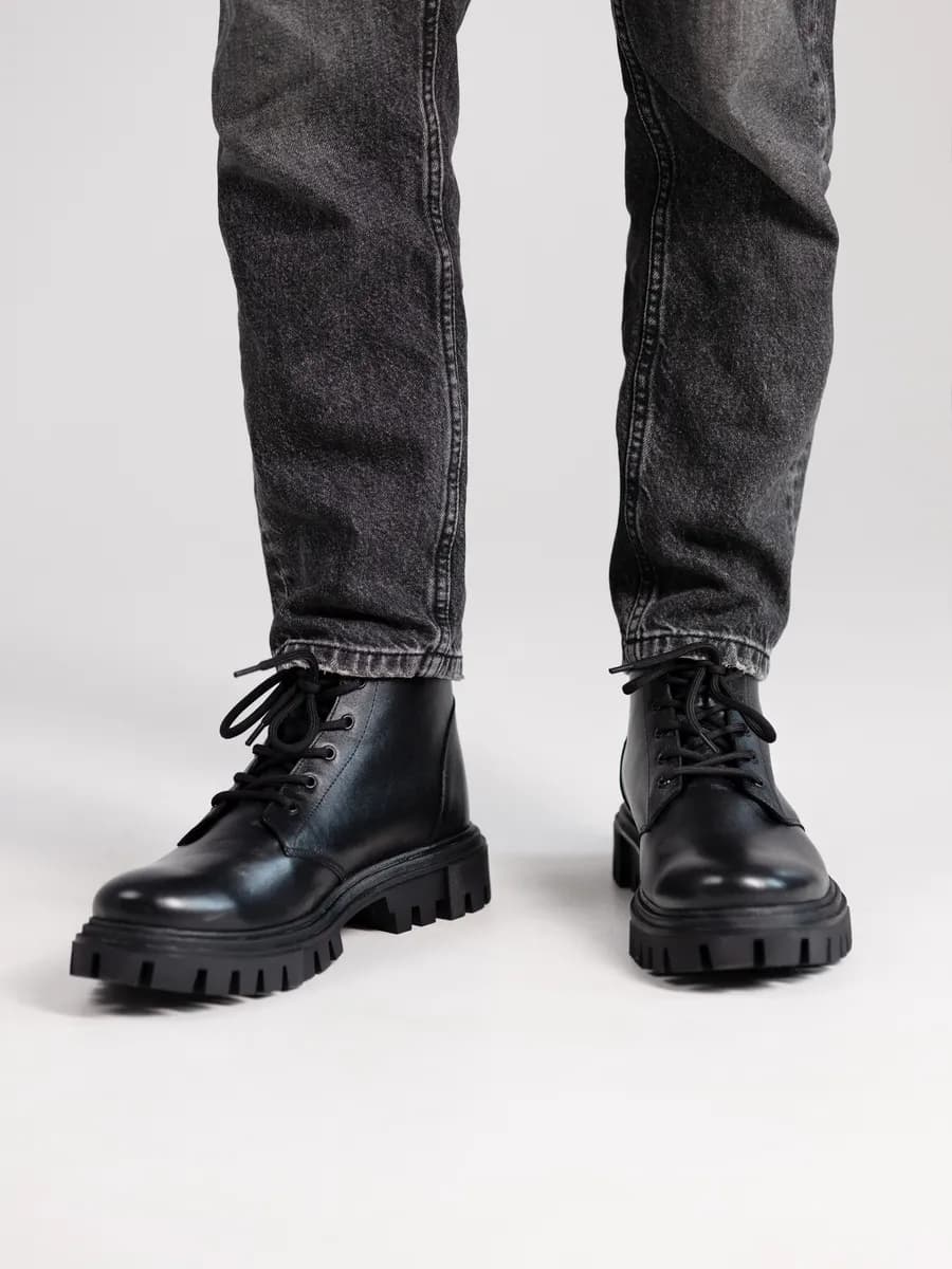 Ботинки мужские Натуральная кожа Байка - фото 1