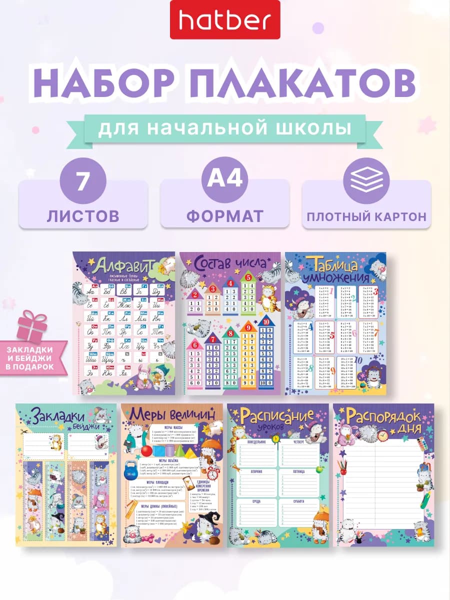 Плакаты для школьника обучающий набор для детей